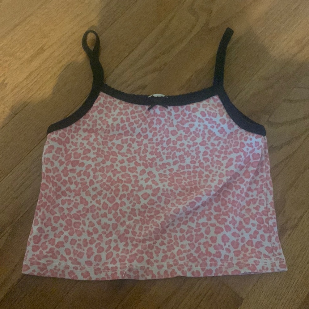 Cheetah print Brandy Melville crop top.